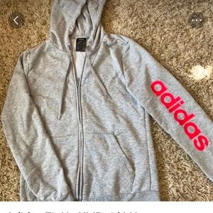 Adidas zip up hoodie. Girls M. Like New